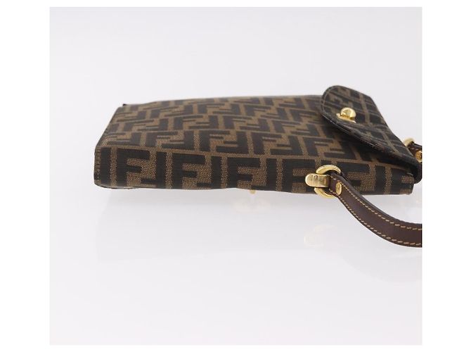 FENDI Zucca Canvas Hand Bag Black Brown - vista 3