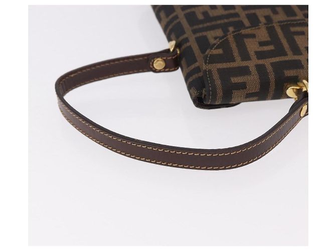 FENDI Zucca Canvas Hand Bag Black Brown - vista 7
