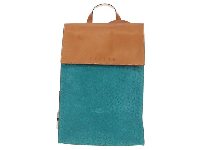 Céline CELINE C Macadam Canvas Rucksack Silver Turquoise Blue - Ansicht 13