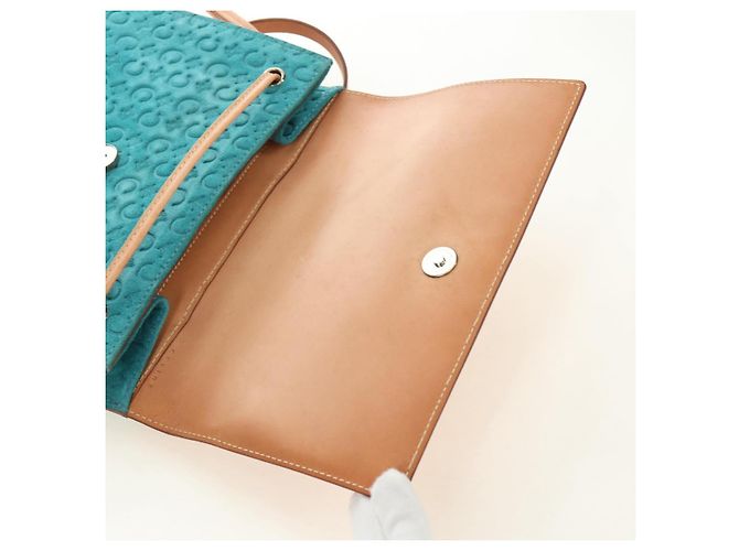 Céline CELINE C Macadam Canvas Rucksack Silver Turquoise Blue - Ansicht 24