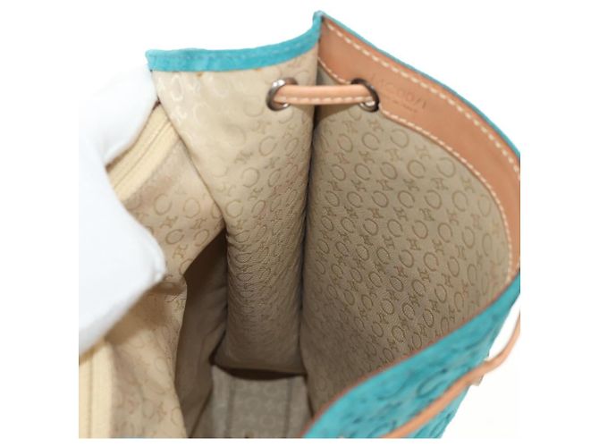 Céline CELINE C Macadam Canvas Rucksack Silver Turquoise Blue - Ansicht 28