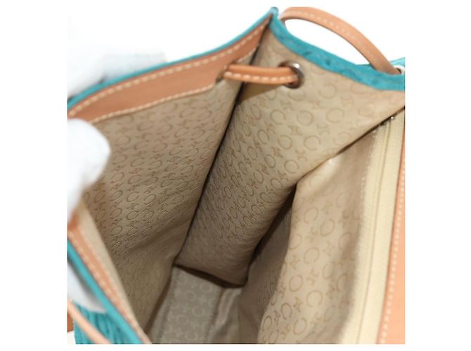 Céline CELINE C Macadam Canvas Rucksack Silver Turquoise Blue - Ansicht 29