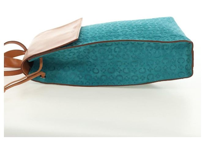 Céline CELINE C Macadam Canvas Rucksack Silver Turquoise Blue - Ansicht 3