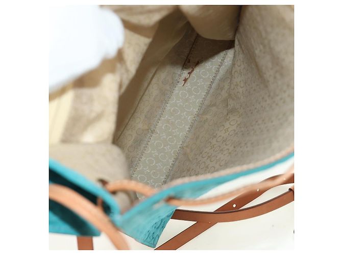 Céline CELINE C Macadam Canvas Rucksack Silver Turquoise Blue - Ansicht 9