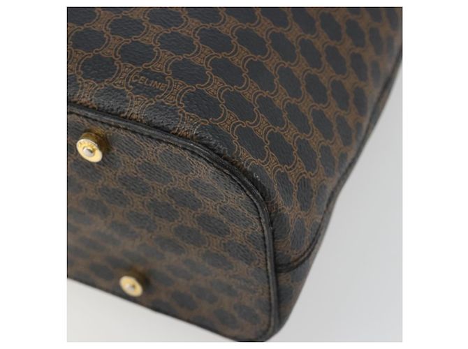 Céline CELINE Macadam Canvas Shoulder Bag PVC Leather Black Gold - vista 13