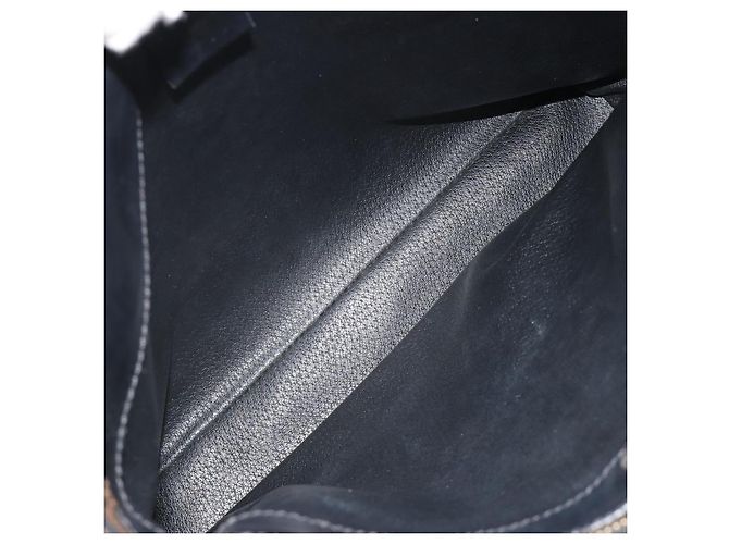 Céline CELINE Macadam Canvas Shoulder Bag PVC Leather Black Gold - vista 16