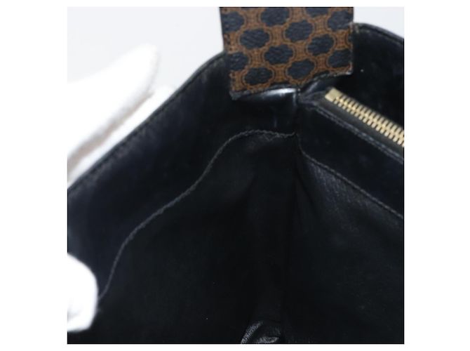 Céline CELINE Macadam Canvas Shoulder Bag PVC Leather Black Gold - vista 17
