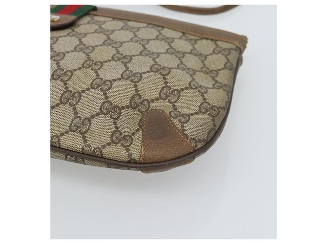 GUCCI GG Supreme Web Sherry Line Bag PVC Beige Gold 904 02 026 - view 10