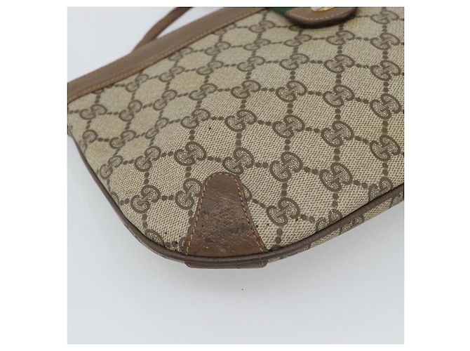 GUCCI GG Supreme Web Sherry Line Bag PVC Beige Gold 904 02 026 - view 11