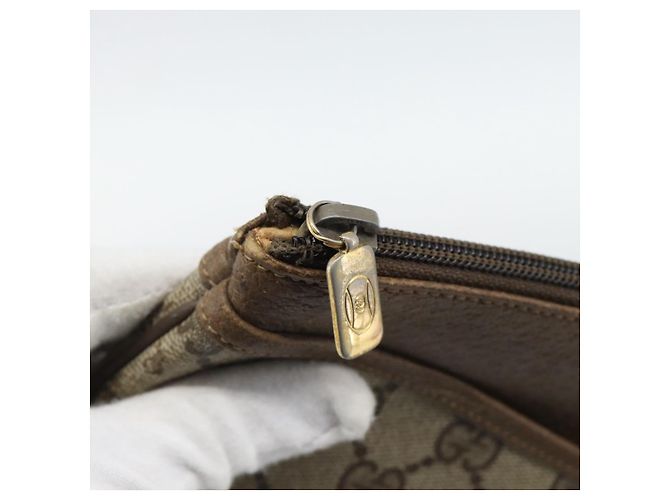 GUCCI GG Supreme Web Sherry Line Bag PVC Beige Gold 904 02 026 - view 14