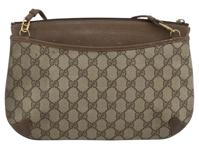 GUCCI GG Supreme Web Sherry Line Bag PVC Beige Gold 904 02 026 - view 3