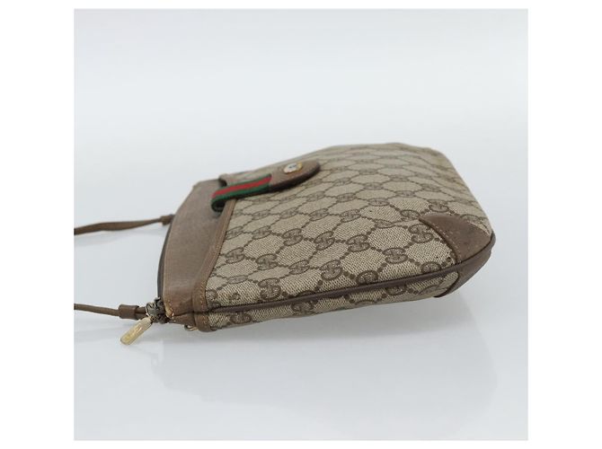 GUCCI GG Supreme Web Sherry Line Bag PVC Beige Gold 904 02 026 - view 4
