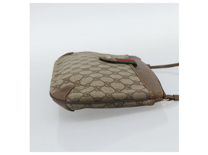 GUCCI GG Supreme Web Sherry Line Bag PVC Beige Gold 904 02 026 - view 5