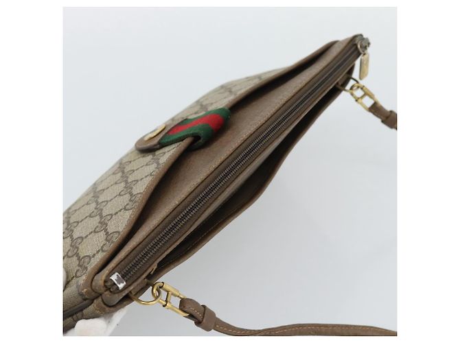 GUCCI GG Supreme Web Sherry Line Bag PVC Beige Gold 904 02 026 - view 6