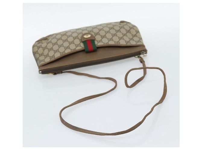 GUCCI GG Supreme Web Sherry Line Bag PVC Beige Gold 904 02 026 - view 7