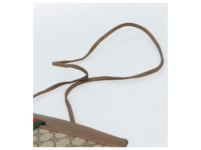 GUCCI GG Supreme Web Sherry Line Bag PVC Beige Gold 904 02 026 - view 8