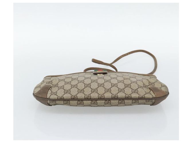 GUCCI GG Supreme Web Sherry Line Bag PVC Beige Gold 904 02 026 - view 9