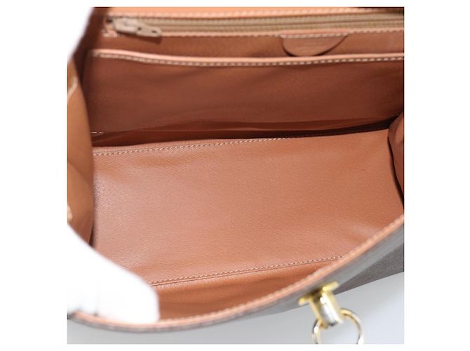 Céline CELINE Macadam Canvas Hand Bag PVC Leather Brown Gold - vista 17