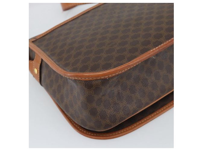 Céline CELINE Macadam Canvas Shoulder Bag PVC Leather Brown Gold - vista 13