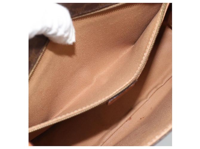 Céline CELINE Macadam Canvas Shoulder Bag PVC Leather Brown Gold - vista 20
