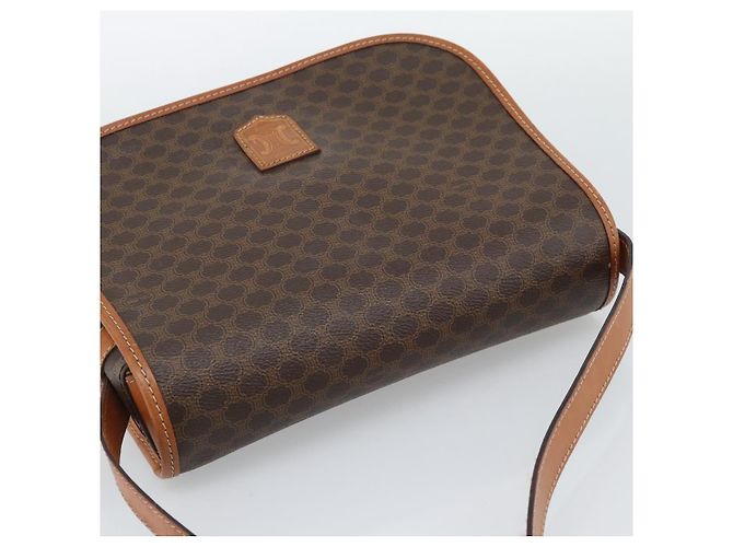 Céline CELINE Macadam Canvas Shoulder Bag PVC Leather Brown Gold - vista 6