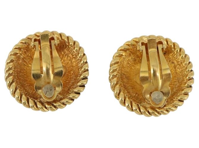 CHANEL COCO Mark Earring Metal Gold Tone CC - vista 3