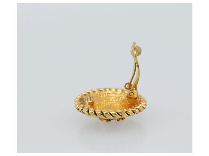 CHANEL COCO Mark Earring Metal Gold Tone CC - vista 5
