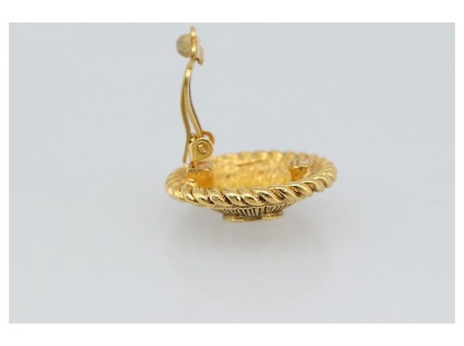 CHANEL COCO Mark Earring Metal Gold Tone CC - vista 9