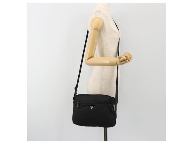 PRADA Shoulder Bag Nylon Black Silver - vista 24