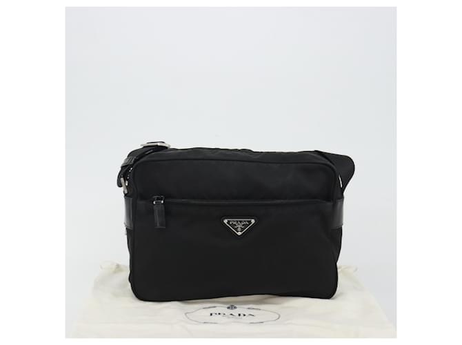 PRADA Shoulder Bag Nylon Black Silver - vista 25