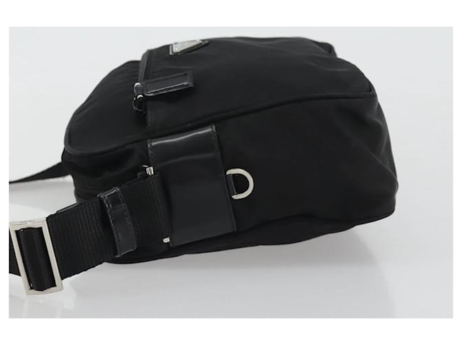 PRADA Shoulder Bag Nylon Black Silver - vista 5