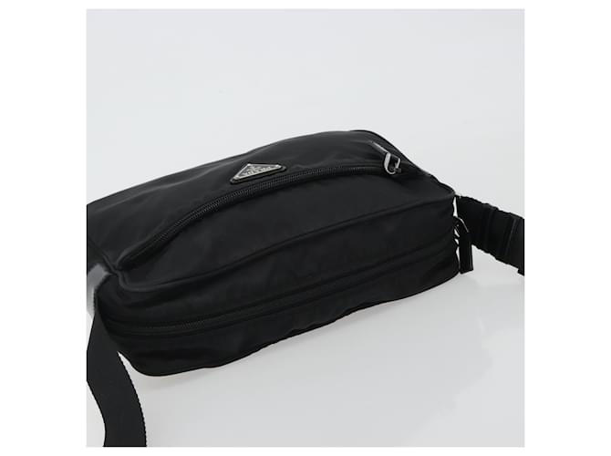 PRADA Shoulder Bag Nylon Black Silver - vista 6