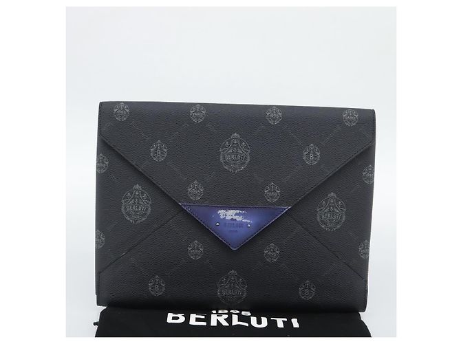 Berluti Clutch Bag PVC Black Silver - vista 17