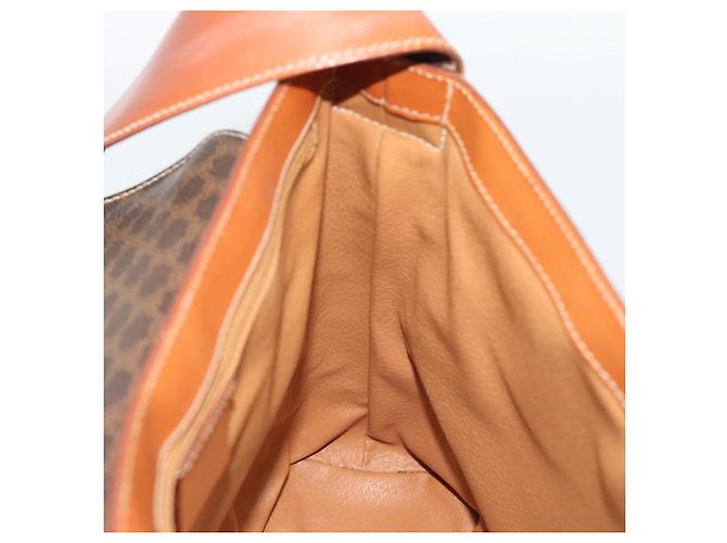 Céline CELINE Macadam Canvas Shoulder Bag PVC Leather Brown Gold - vista 16