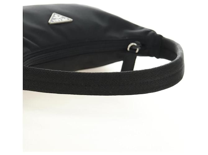 PRADA Hand Pouch Nylon Black Silver - vista 7