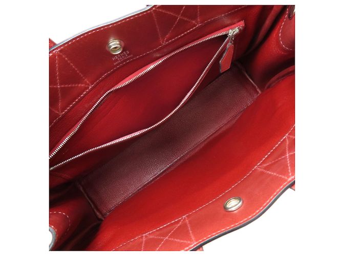 Hermès Borsa Hermes Sac Fourre-Tout PM Crudo Bordò - vista 5