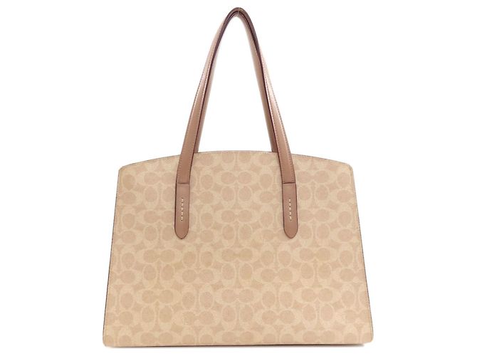 Borsa Tote 2-Way Coach Signature Beige - vista 2