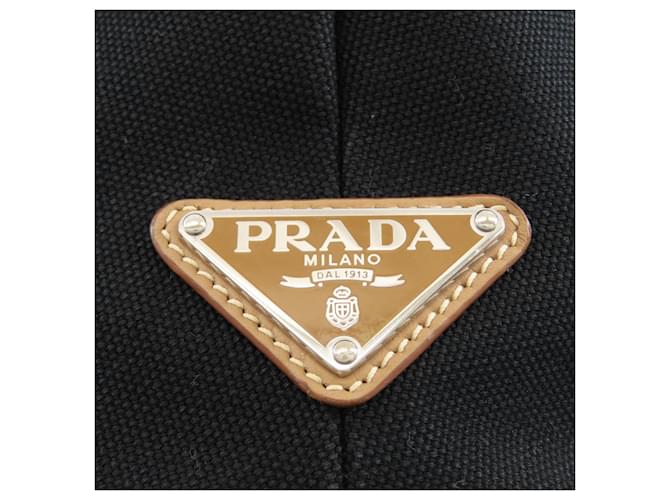 Borsa 2-Way Prada Canapa Nero - vista 7