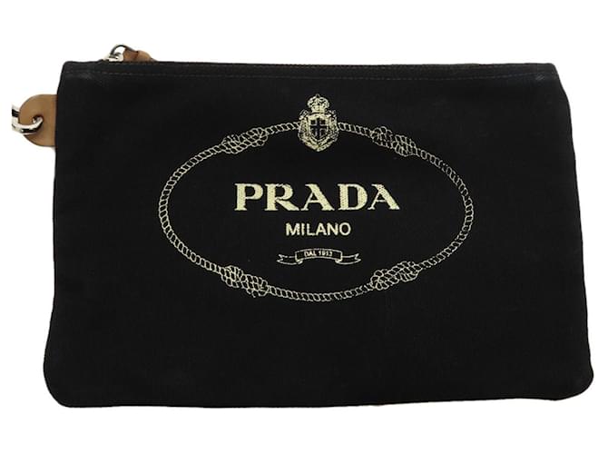 Borsa 2-Way Prada Canapa Nero - vista 9