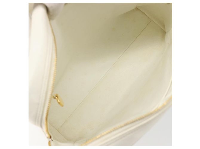 CHANEL Matelasse Hand Bag Canvas White Gold CC - vista 10