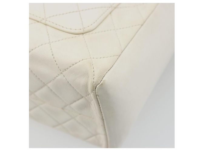 CHANEL Matelasse Hand Bag Canvas White Gold CC - vista 15