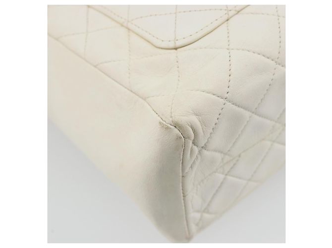 CHANEL Matelasse Hand Bag Canvas White Gold CC - vista 16