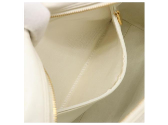 CHANEL Matelasse Hand Bag Canvas White Gold CC - vista 22