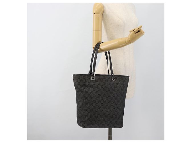 GUCCI GG Canvas Tote Bag Gray Silver 31243 - vista 21