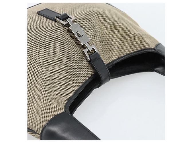 GUCCI Jackie Shoulder Bag Canvas Beige Silver 00963 - vista 6