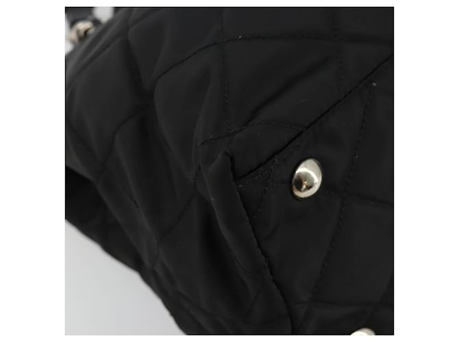 PRADA Chain Shoulder Bag Nylon Black Silver - vista 11