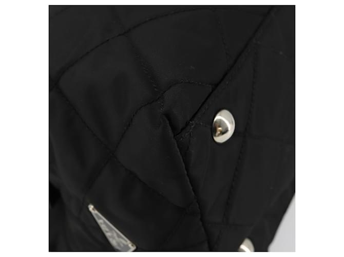 PRADA Chain Shoulder Bag Nylon Black Silver - vista 13