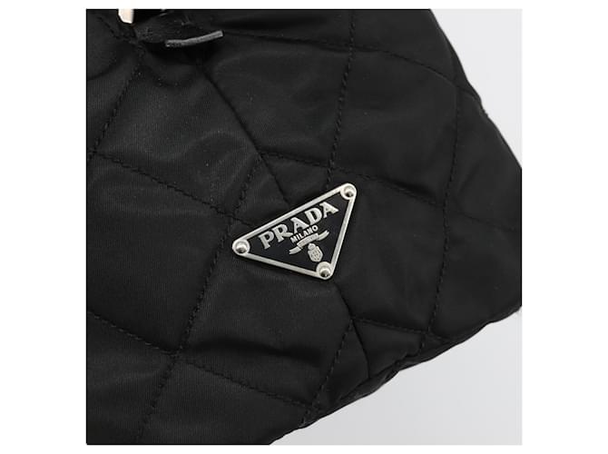 PRADA Chain Shoulder Bag Nylon Black Silver - vista 14