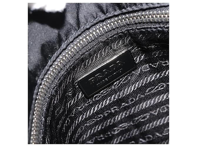 PRADA Chain Shoulder Bag Nylon Black Silver - vista 15