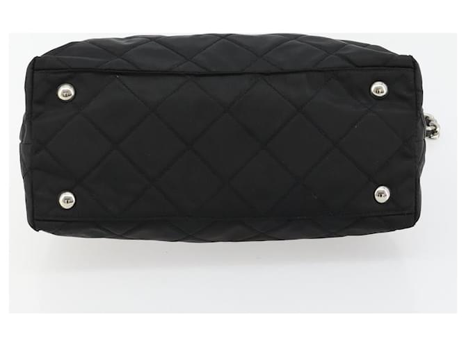 PRADA Chain Shoulder Bag Nylon Black Silver - vista 9